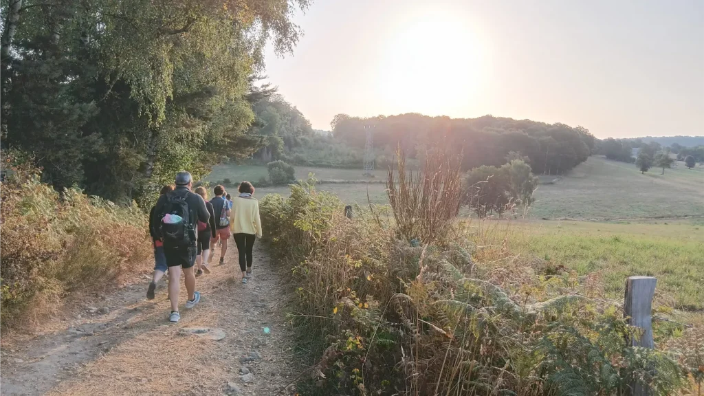 marche méditative soleil levant