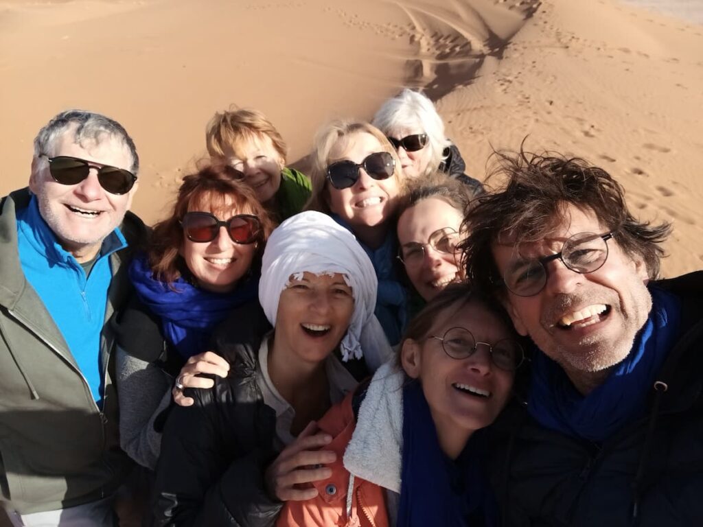 groupe stage yoga marche désert